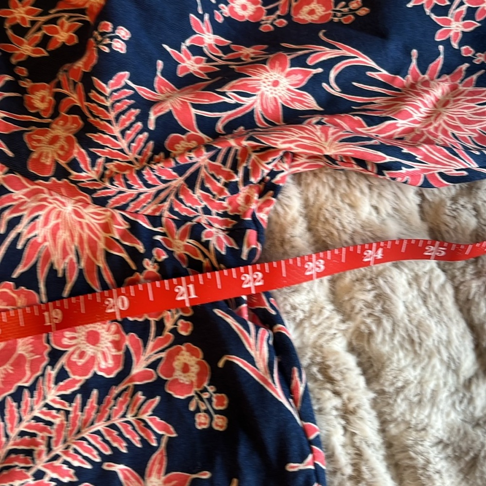 Talbots Blue and Pink 3/4 Sleeve Boxy Blouse - Picture 5 of 7